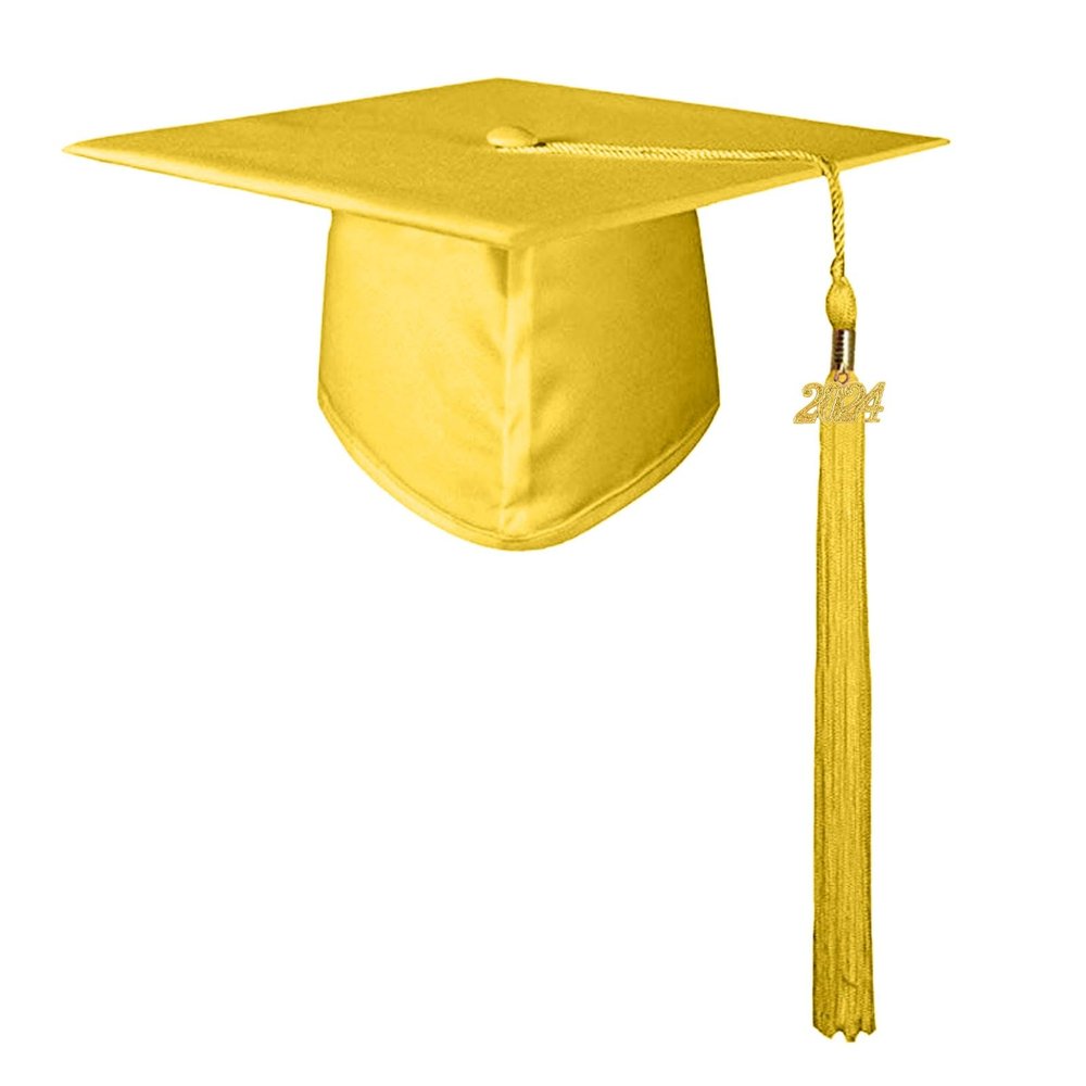 Unisex Black Graduation Cap, Adjustable Bachelor Hat