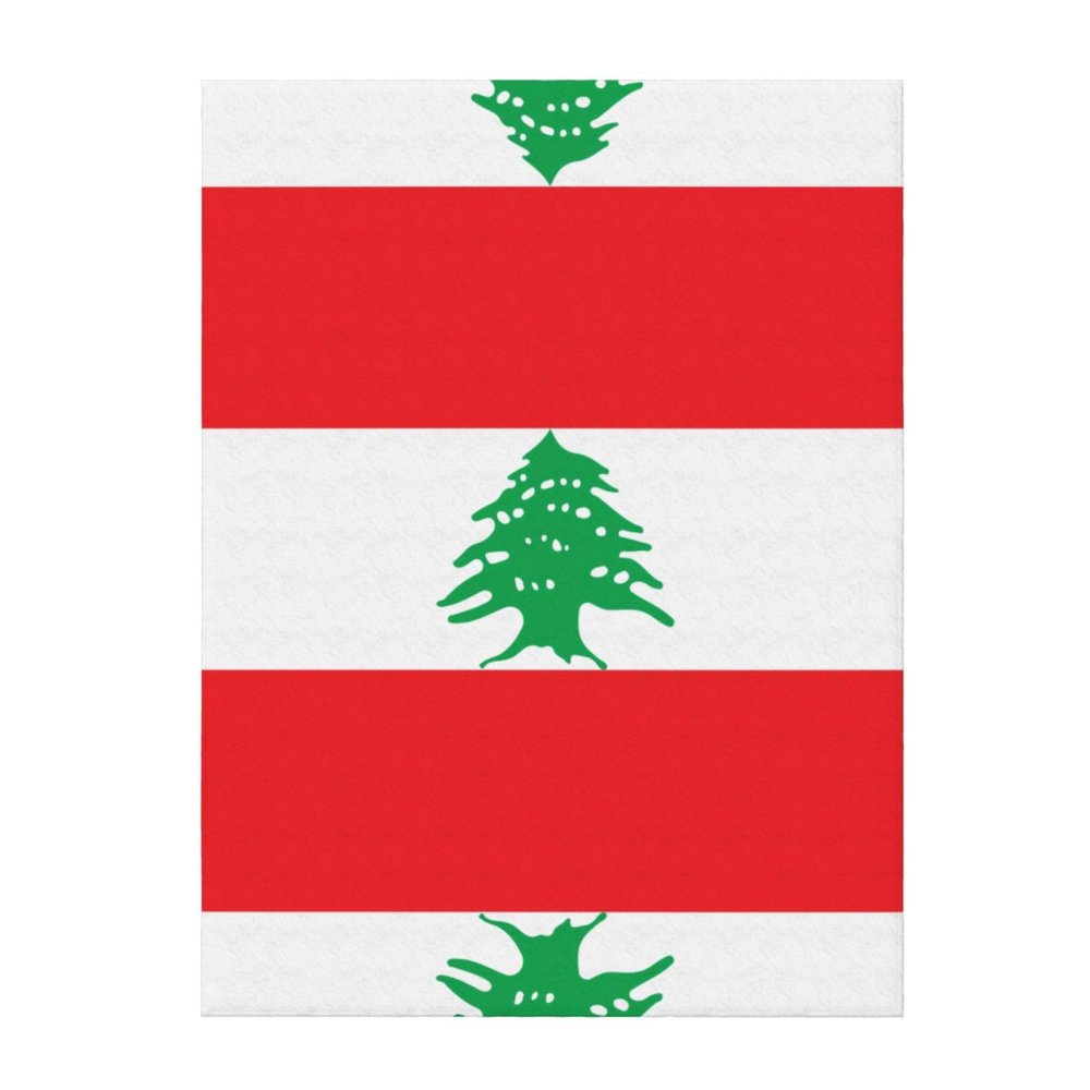 WZYCWB Lebanon Flag Flannel Children's Blanket, 127 x 101.6 cm