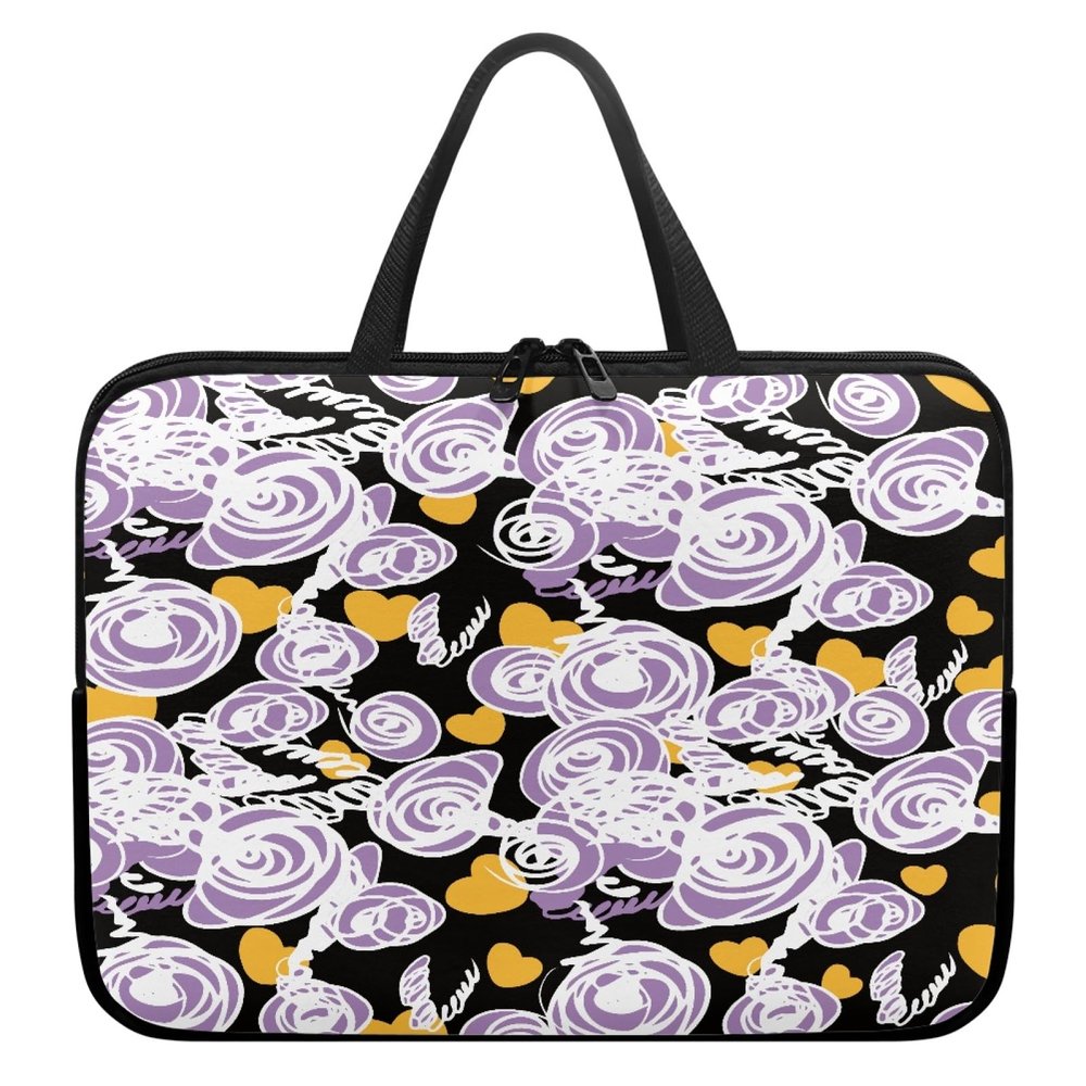 ENEN Graffiti Print Waterproof Laptop Bag, Slim Business Briefcase for Men and Women (13.7 in)