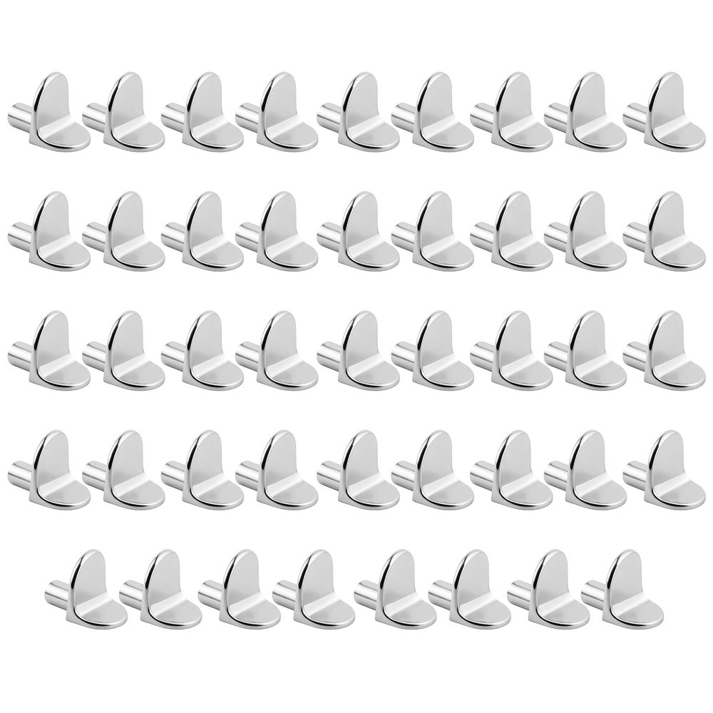 44-Piece Silver Metal Shelf Supports, L-Shaped