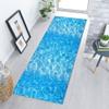 Siunwdiy Washable Non-Slip Runner Rug, Blue 3D Pattern, Customizable Length, 140 x 100 cm view 4