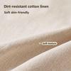 Bed Headboard Cover, Washable Stretch Cover for Beds, Soft Cotton-Linen Fabric, Dustproof Bedroom Headboard Protector, 220 x 80 cm, Water Blue view 2