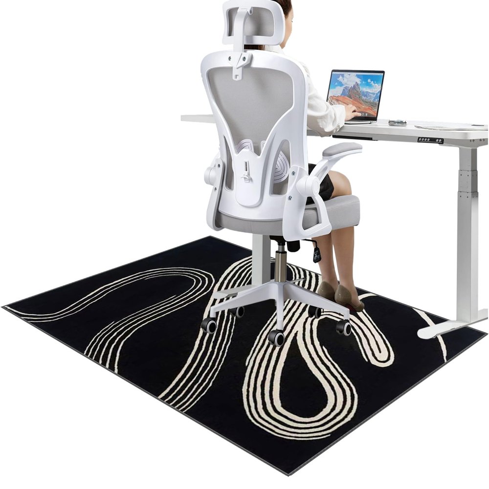 JaevKwzy Office Chair Mat for Hard Floors and Carpets, 180 x 200 cm