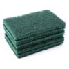 5 Industrial Abrasive Hand Scrubbing Sponges for Cleaning and Finishing, Green view 1