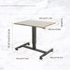 OLSKFUH Height-Adjustable Overbed Table with Casters view 2