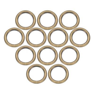 QUARKZMAN 32-Pack 38 mm O-Ring Key Rings for DIY Crafts, Leather Belts and Macramé, Bronze