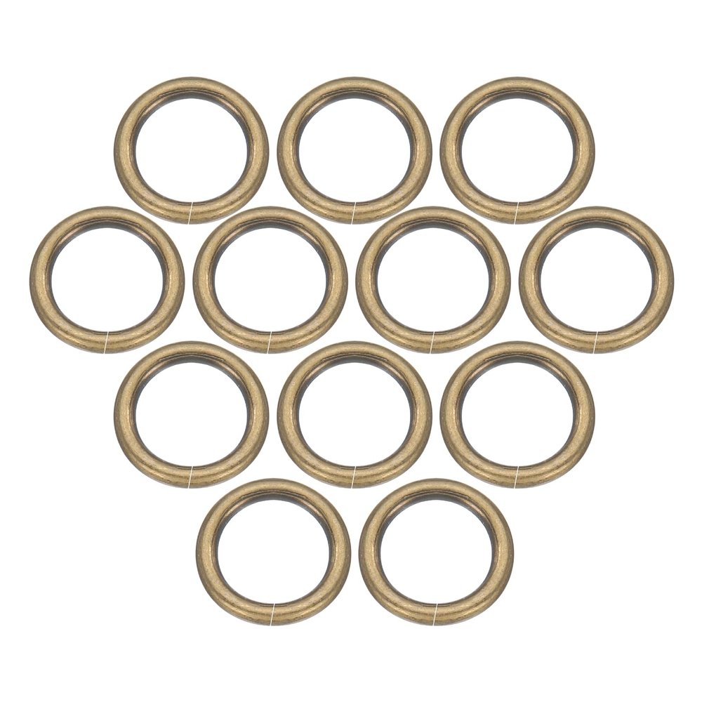 QUARKZMAN 32-Pack 38 mm O-Ring Key Rings for DIY Crafts, Leather Belts and Macramé, Bronze