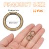 QUARKZMAN 32-Pack 38 mm O-Ring Key Rings for DIY Crafts, Leather Belts and Macramé, Bronze view 2