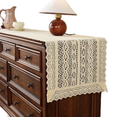 HSTWODE Crochet Lace Table Runner, 42 x 80–270 cm, 10 Styles