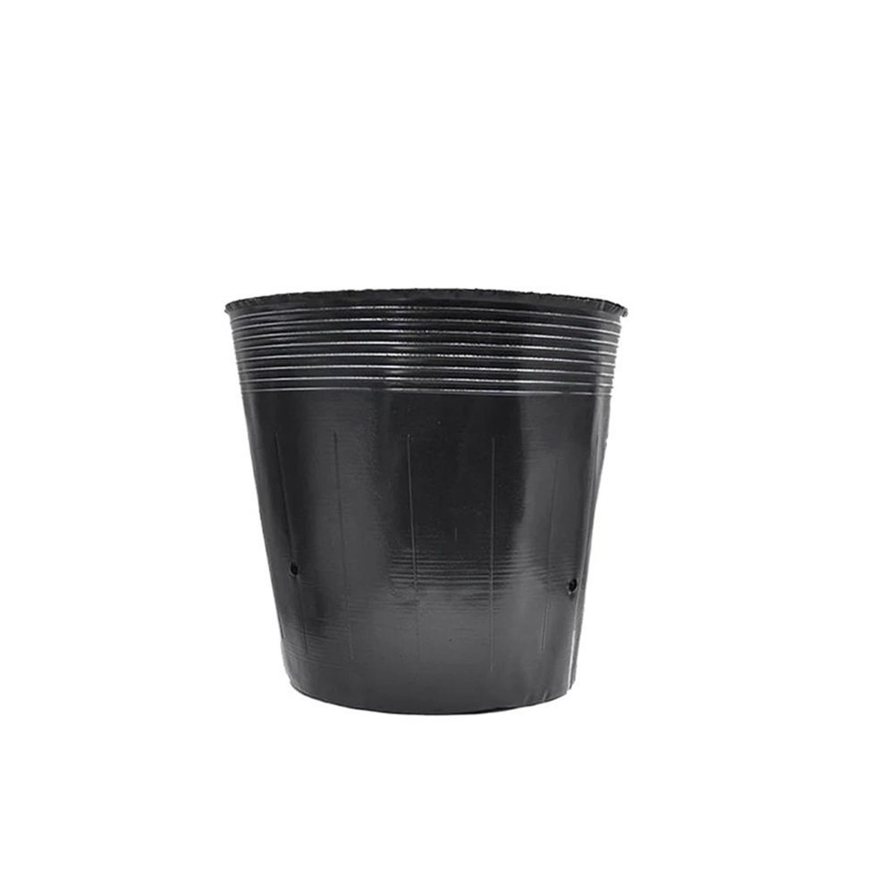 FBTTPUGL 50-Pack Thickened Plastic Seedling Grow Bags, Nursery Pots for Vegetables, Flowers and Fruit (15 x 13 cm)