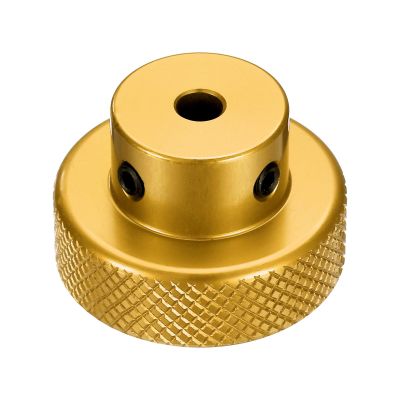 QUARKZMAN Aluminum Alloy Handwheel, 30 mm OD, 4 mm Bore, Gold Tone
