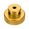 QUARKZMAN Aluminum Alloy Handwheel, 30 mm OD, 4 mm Bore, Gold Tone view 1