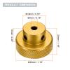 QUARKZMAN Aluminum Alloy Handwheel, 30 mm OD, 4 mm Bore, Gold Tone view 2