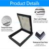 Galvanized Steel Roof Hatch with Double-Glazed Tempered Glass, 65 x 90 cm view 4