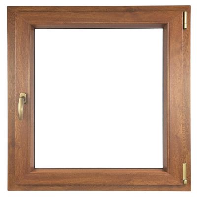 ALUCON 900 x 1000 mm uPVC Casement Window, Golden Oak/Golden Oak, DIN Right-Hand