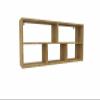 MARAND Hanging Bookshelf, 5 Compartments, Artisan Oak view 1