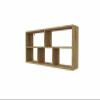 MARAND Hanging Bookshelf, 5 Compartments, Artisan Oak view 2