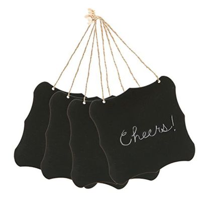 Small Vintage-Style Chalkboards, Set of 4, Black