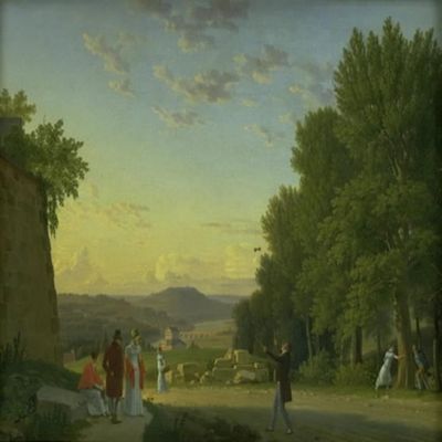 ARToPHIIU Wall Art Canvas Print, A View from Meudon Castle by C. W. Eckersberg, 60 x 90 cm