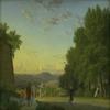 ARToPHIIU Wall Art Canvas Print, A View from Meudon Castle by C. W. Eckersberg, 60 x 90 cm view 1