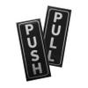 Alipis 2-Pack Self-Adhesive Push and Pull Signs for Glass Doors, Black PVC view 1