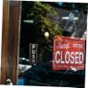 Alipis 2-Pack Self-Adhesive Push and Pull Signs for Glass Doors, Black PVC view 4