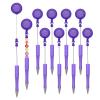 PATIKIL Beadable Pens, 10-Pack, Retractable Beaded Ballpoint Pens, Black Ink, Candy Dark Purple view 1