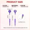 PATIKIL Beadable Pens, 10-Pack, Retractable Beaded Ballpoint Pens, Black Ink, Candy Dark Purple view 2