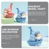 Ciieeo Resin Sailboat Ornament for Bedroom and Car view 3