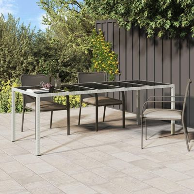 WKIEQACO Outdoor Dining Table, White, 250 x 100 x 75 cm