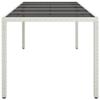 WKIEQACO Outdoor Dining Table, White, 250 x 100 x 75 cm view 4