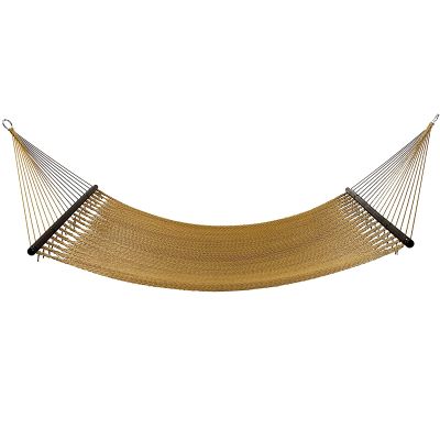 Double-Wide 3 m Polyester Rope Hammock with Spreader Bars, 2-Person, 130 cm Wide