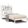 NQJIBUE Home Garden Bookshelf Bed Without Mattress, White, 100 x 200 cm, Solid Pine view 2