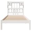 NQJIBUE Home Garden Bookshelf Bed Without Mattress, White, 100 x 200 cm, Solid Pine view 4
