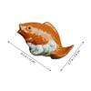 Brown Ceramic Garden Carp Statue with Spray Function view 2