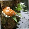 Brown Ceramic Garden Carp Statue with Spray Function view 4