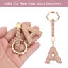 QUARKZMAN Gold Glitter Rhinestone Initial Hanging Charm view 2