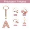 QUARKZMAN Gold Glitter Rhinestone Initial Hanging Charm view 3
