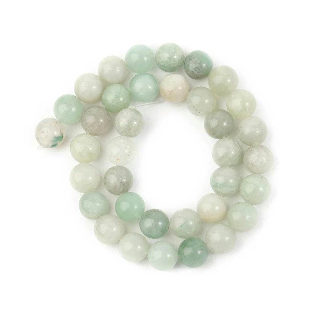 4/6/8/10 mm Round Natural Tourmaline Beads, Multicolor, Loose Beads for Jewelry Making, Africa Jade 10 mm, Approx. 36 Pieces