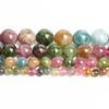 4/6/8/10 mm Round Natural Tourmaline Beads, Multicolor, Loose Beads for Jewelry Making, Africa Jade 10 mm, Approx. 36 Pieces view 3