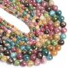 4/6/8/10 mm Round Natural Tourmaline Beads, Multicolor, Loose Beads for Jewelry Making, Africa Jade 10 mm, Approx. 36 Pieces view 4
