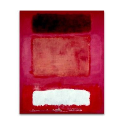 RYLJCZ Mark Rothko White and Brown Famous Wall Art Reproduction, Abstract Canvas Painting for Living Room Decor, 55 x 72 cm (21.6 x 28.3 in), Unframed