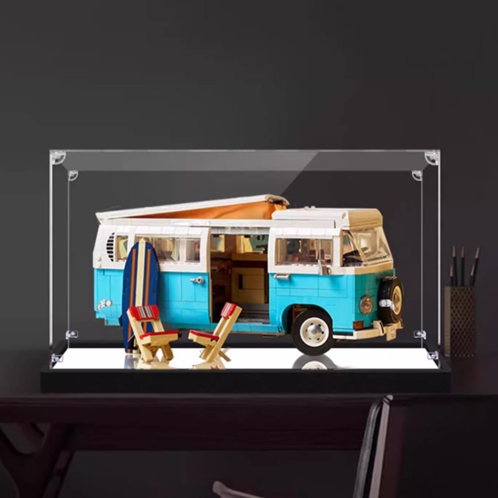 Acrylic Display Case for LEGO 10279 Camper T2, 41.9 x 21.8 x 26.9 cm