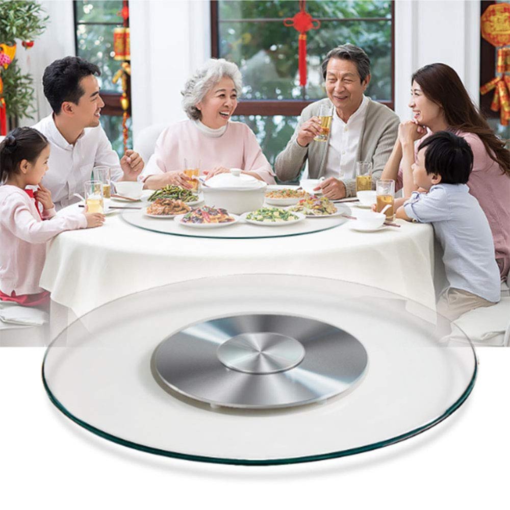 Rotating Glass Serving Platter, Lazy Susan, 24.47-Inch