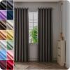 NINGBAI Blackout Curtains with Gathered Tape, 180 x 180 cm, Brown view 1