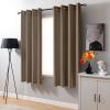 NINGBAI Blackout Curtains with Gathered Tape, 180 x 180 cm, Brown view 2