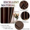 NINGBAI Blackout Curtains with Gathered Tape, 180 x 180 cm, Brown view 3