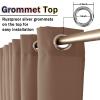 NINGBAI Blackout Curtains with Gathered Tape, 180 x 180 cm, Brown view 4