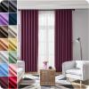 NINGBAI Blackout Curtains with Grommets, 220 x 90 cm, Wine Red view 1
