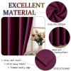 NINGBAI Blackout Curtains with Grommets, 220 x 90 cm, Wine Red view 3